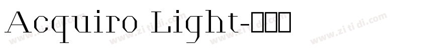 Acquiro Light字体转换